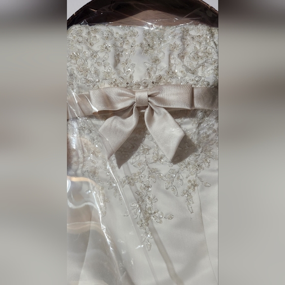 MAKE ME AN OFFER! Wedding Dress Corset Bejeweled Bodice Bow - Picture 7 of 9